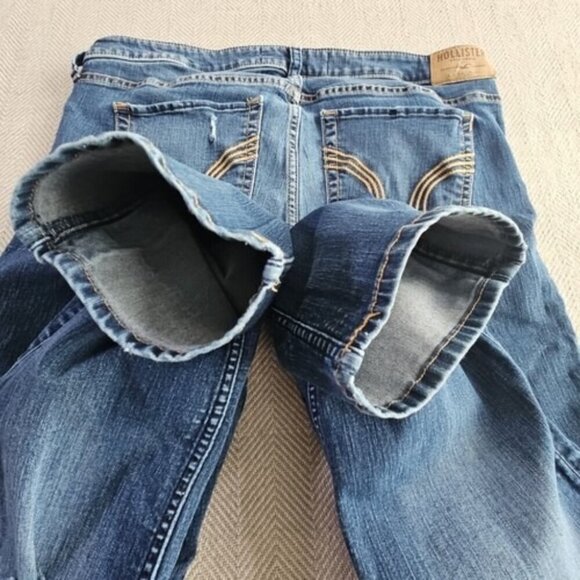 Hollister Jeans Junior Size 15R W32 L32 Straight Skinny Med Wash Style 61956050 - Picture 6 of 16